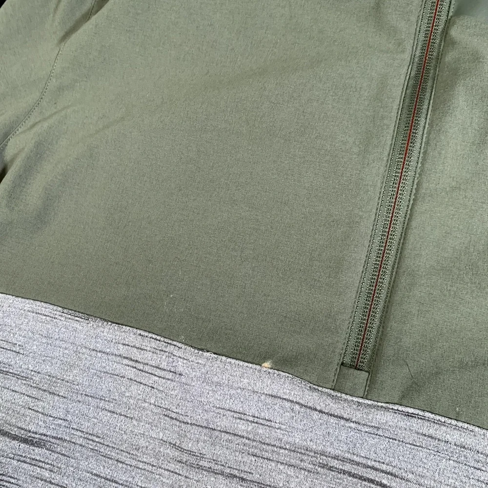 Adidas Climalite Hoodie Mens Medium Green Gray Half Zip Pullover Athletic Active